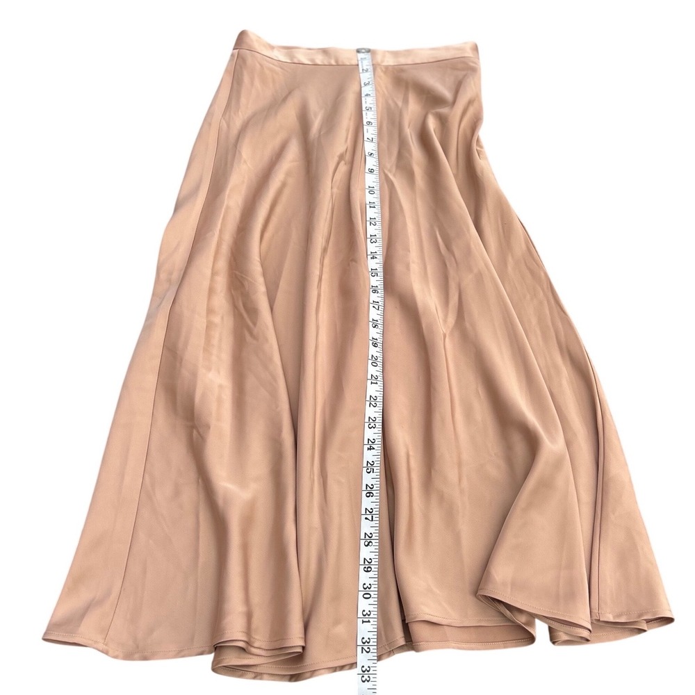 Banana Republic Womens Midi Skirt Pink Satin A-Line Blush Size 6 54023 - Picture 4 of 10